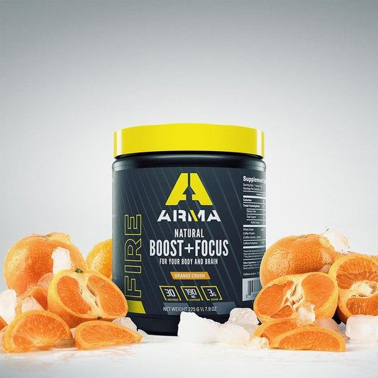 FIRE: ORANGE CRUSH NATURAL BOOST + FOCUS - 30 SERVING TUB
