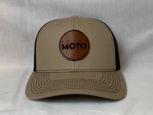 PRIME MOTO Curved Patch Hat - Tan