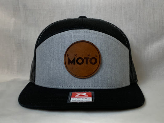 PRIME MOTO Flat Patch Hat - Grey and Black